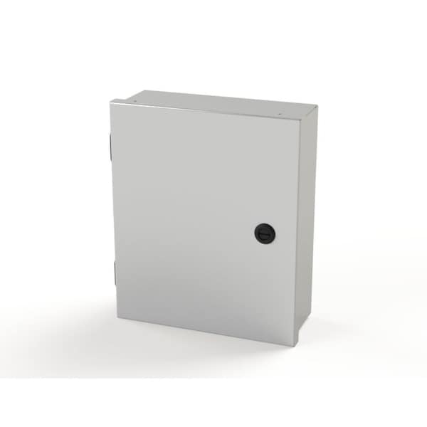 1/4 Turn Latch Electrical Enclosures, 12 in H, 4 in D, 10 in W, NEMA 1, Carbon Steel